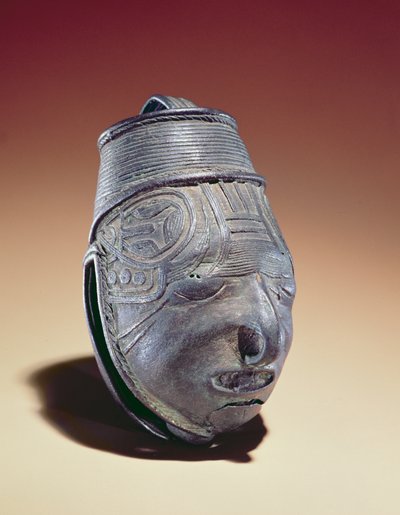 Glocke von der Westküste Mexikos, Spätpostklassische Periode, um 1200-1550 n. Chr. von Mesoamerican